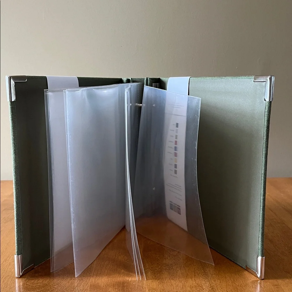 Two Linen Photo Albums By We R Memory Keepers. 1 Black & 1 Green